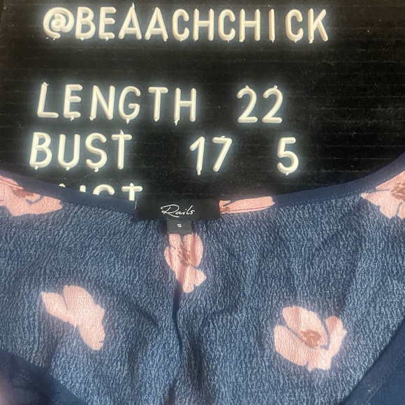 Rails Bretton Navy Poppies Blouse - Picture 9 of 9